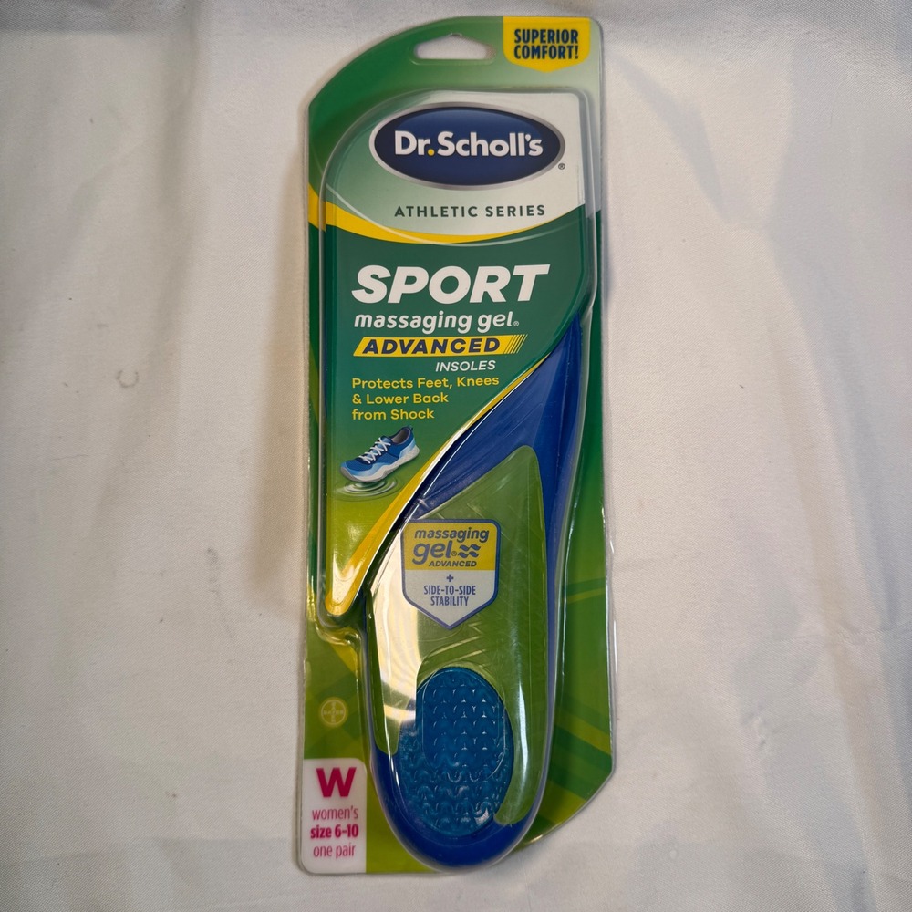 Dr. Scholls Athletic Series Sport Massaging Gel Advanced Insoles Women Size 6-10